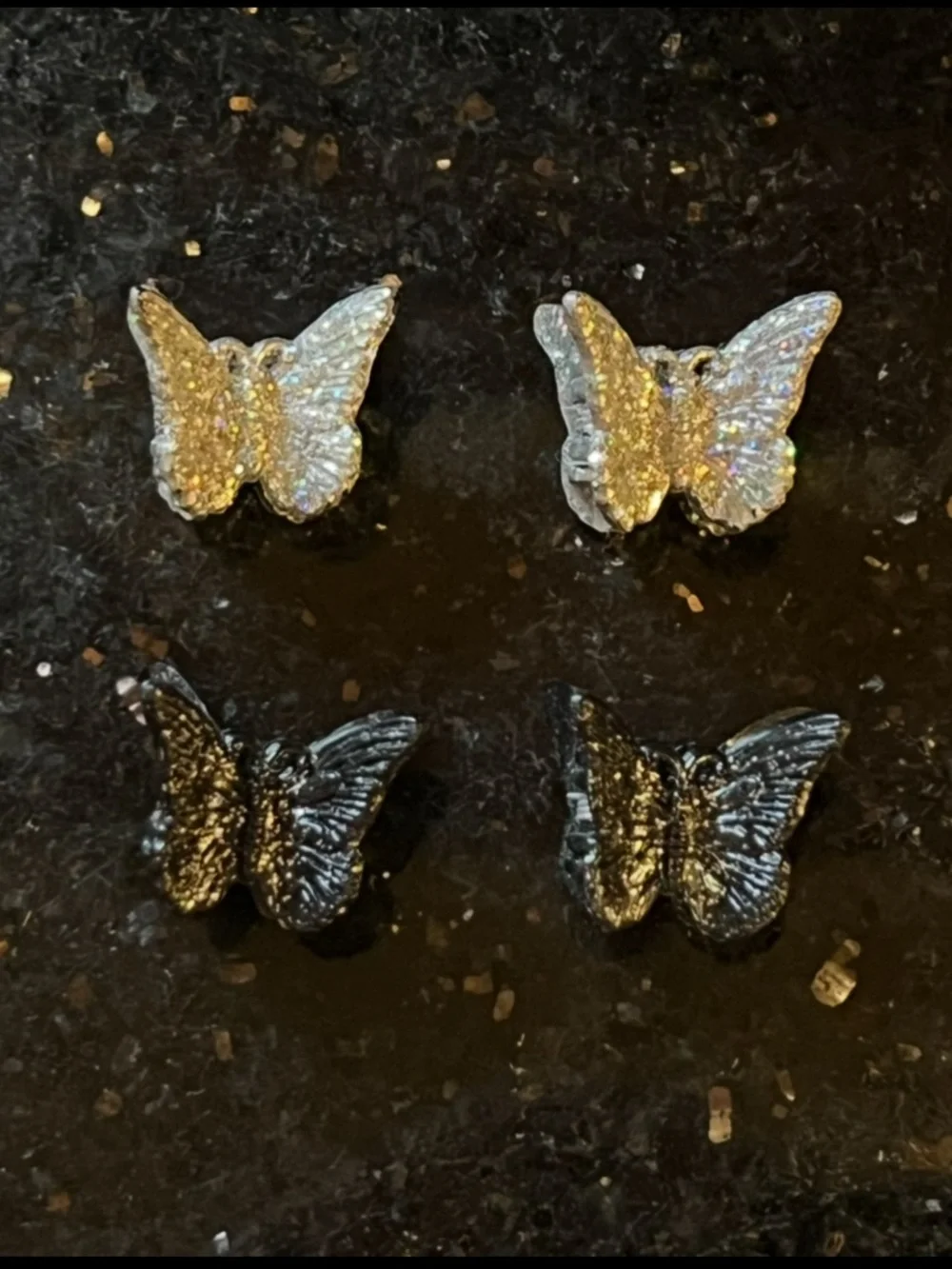 Mini Sparkly Butterfly Hair Claw Clips